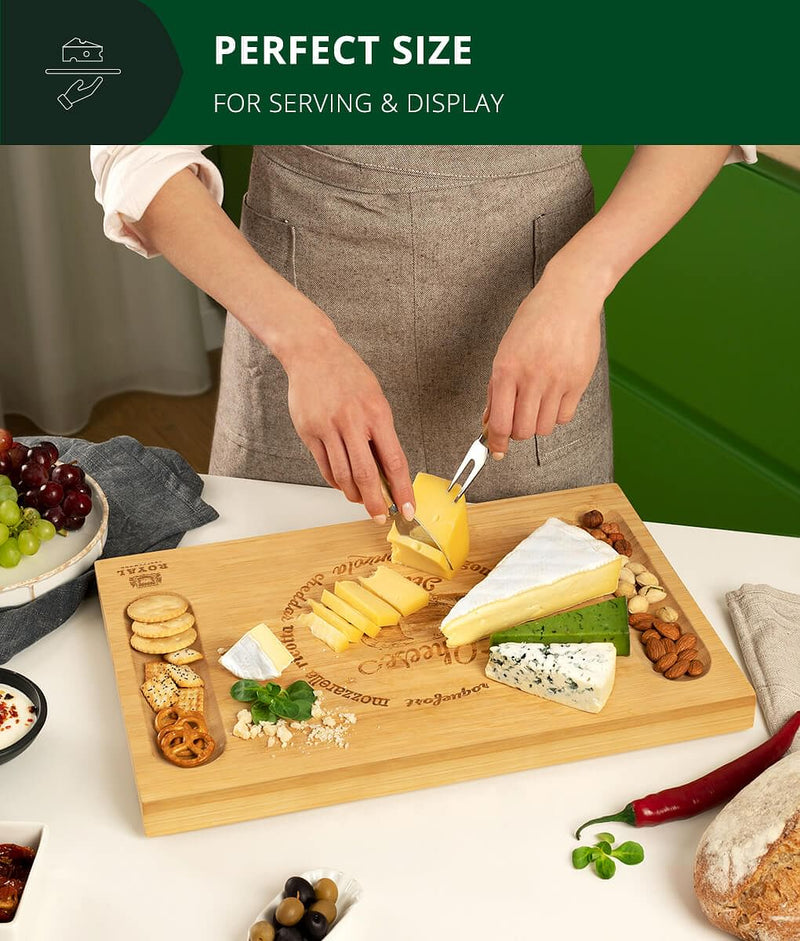 Cheese board with knives