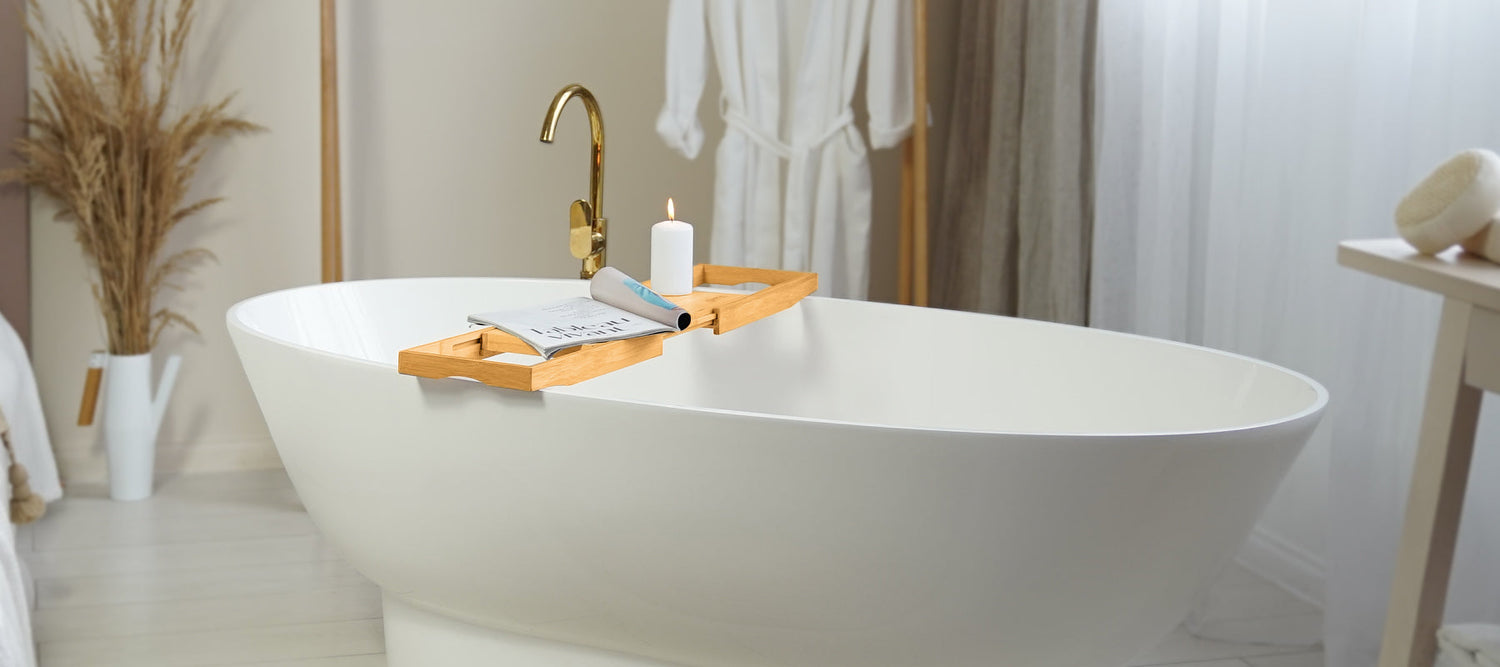 Wood Bath Table Trays