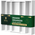 Utensil Drawer Organizer, White (5 Slots)