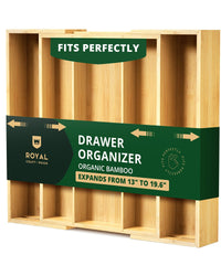 Utensil Drawer Organizer, Natural (5 Slots)