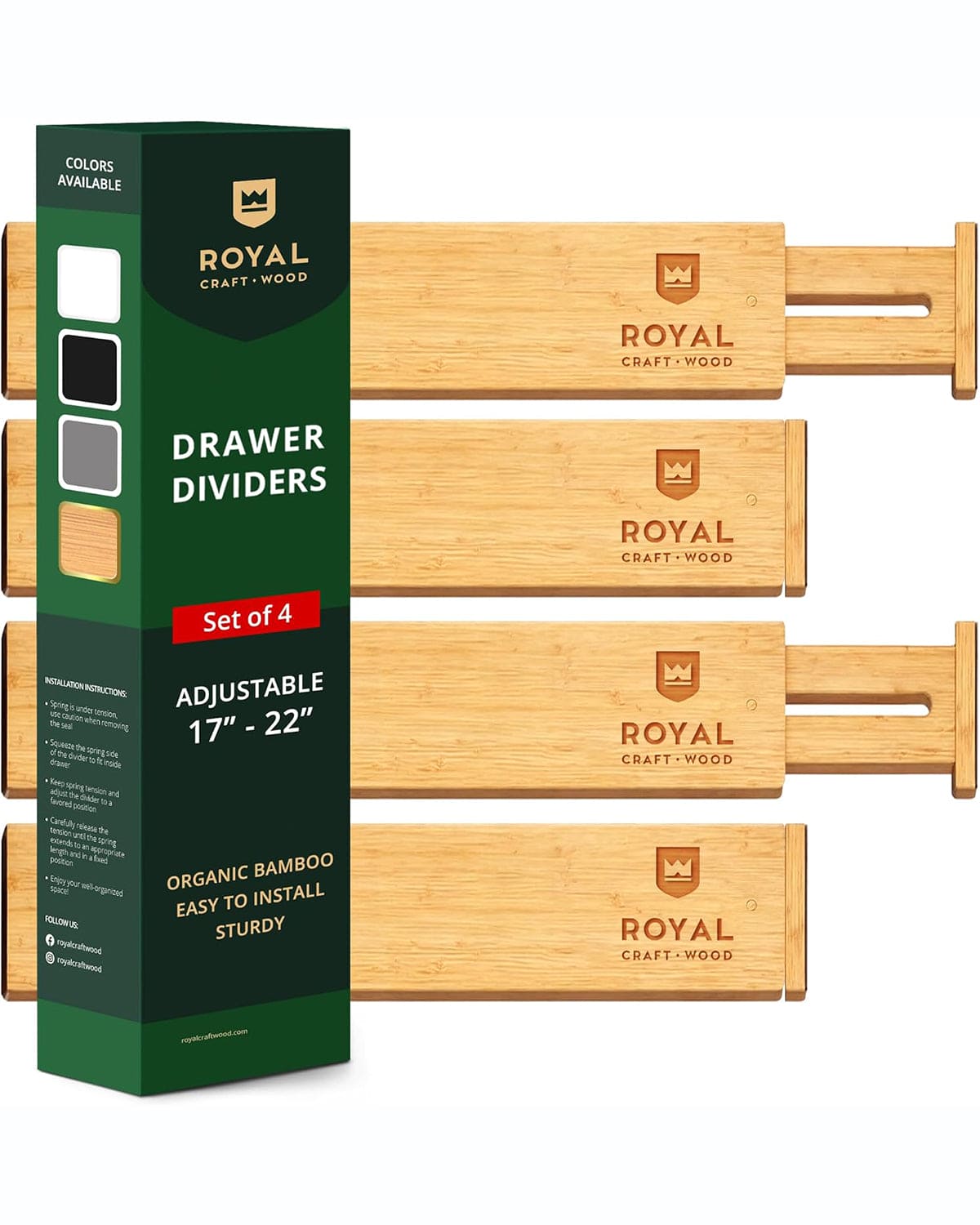 Royal Craft Wood Drawer Dividers