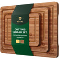 Cutting Board Set of 3, Bamboo, Brown