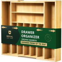 Silverware Drawer Organizer, Natural (9 Slots)