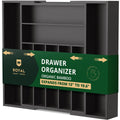 Silverware Drawer Organizer, Black (9 Slots)