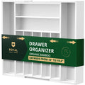 Silverware Drawer Organizer, White (9 Slots)