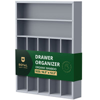 Basic Silverware Drawer Organizer, Gray
