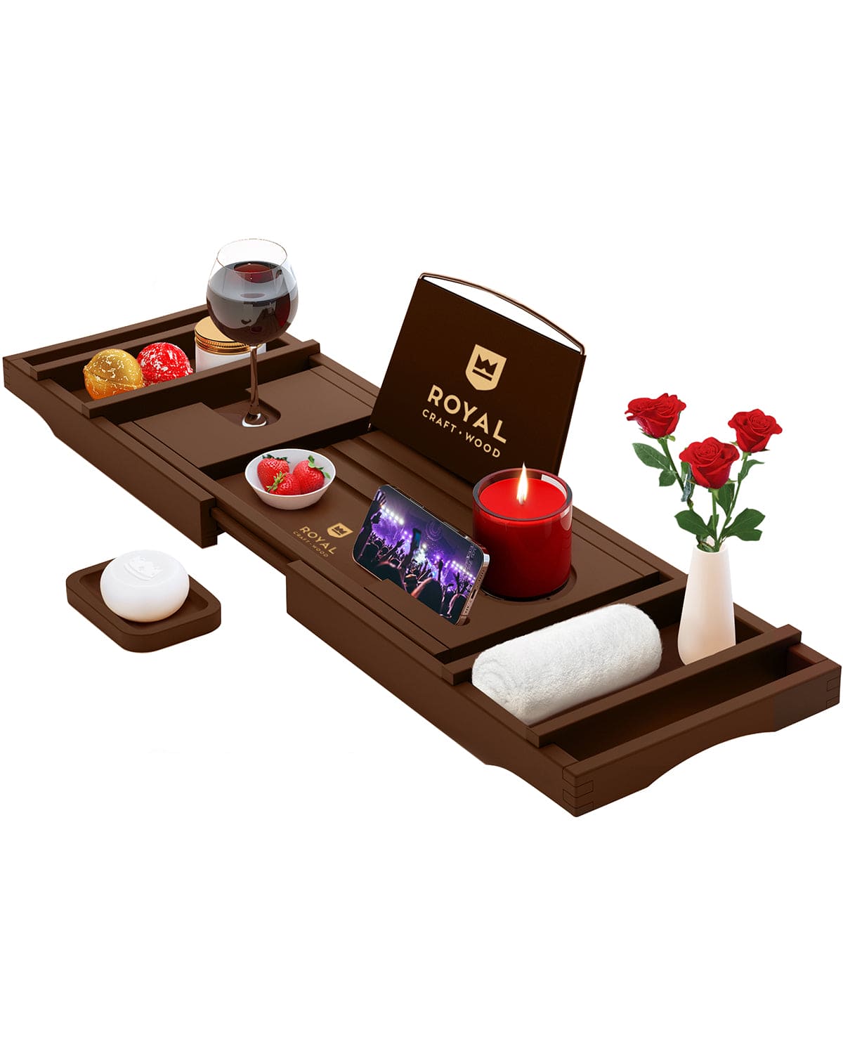 Royal Craft Wood Bathtub Tray Caddy