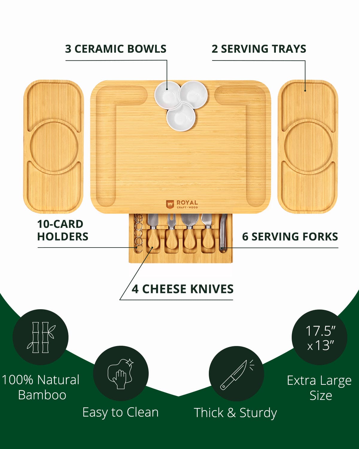 Royal Craft Wood Cheese Board - Thumbnail 2