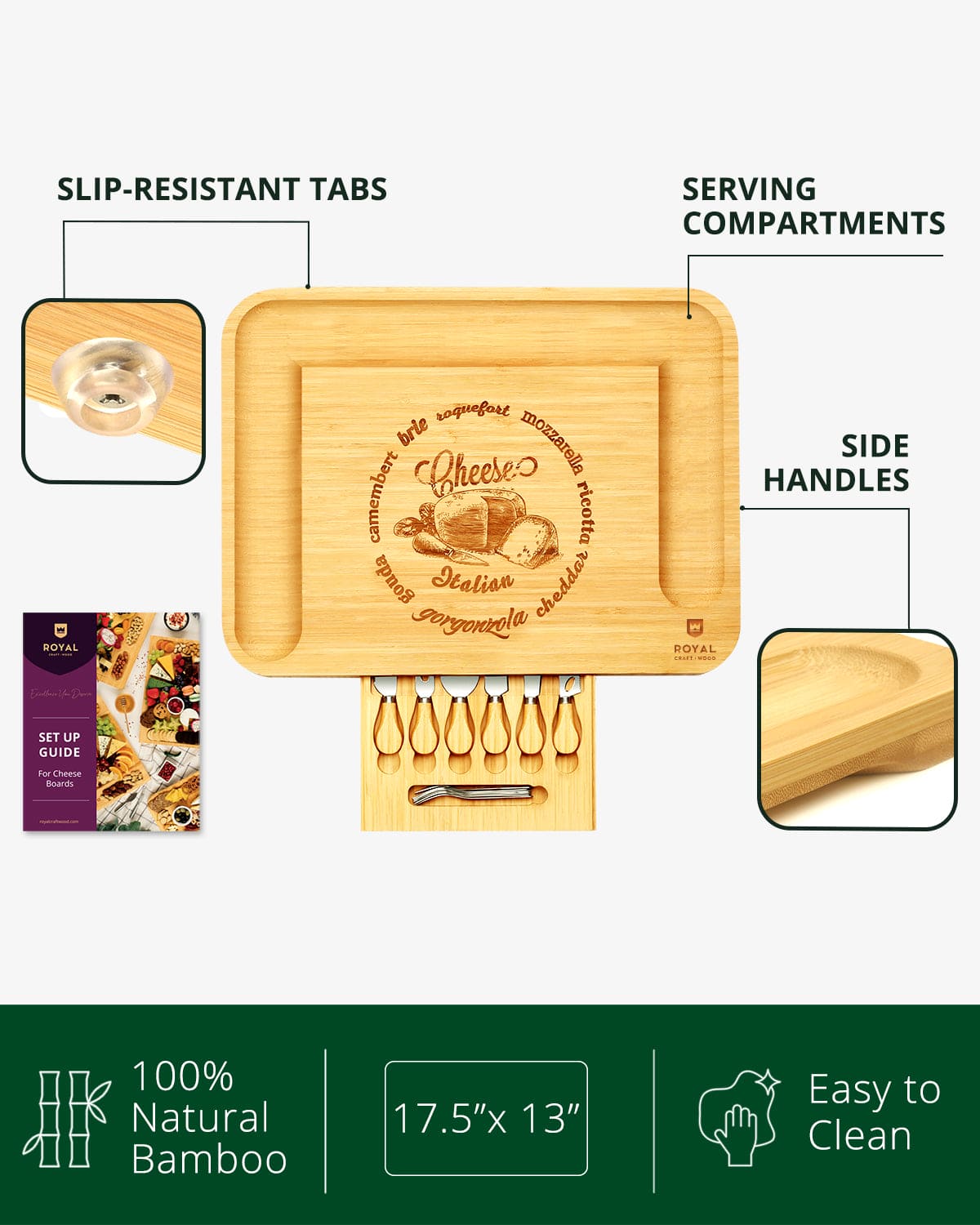 Royal Craft Wood Cheese Board - Thumbnail 4