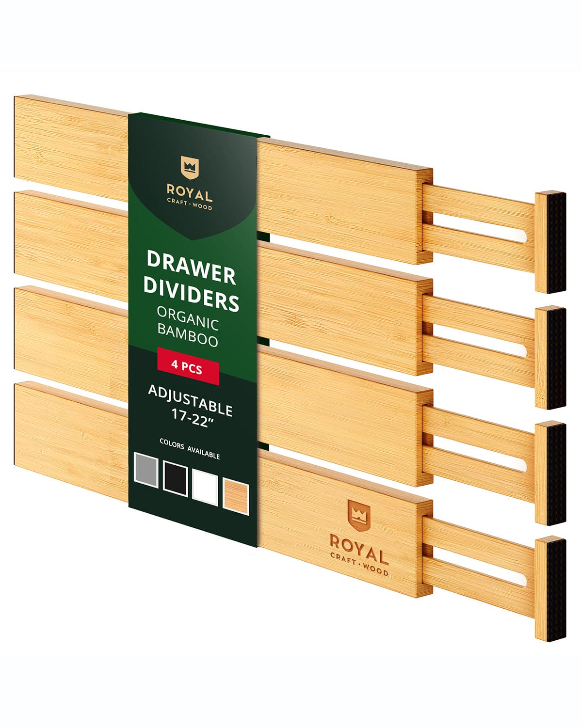 Royal Craft Wood Drawer Dividers - Thumbnail 2