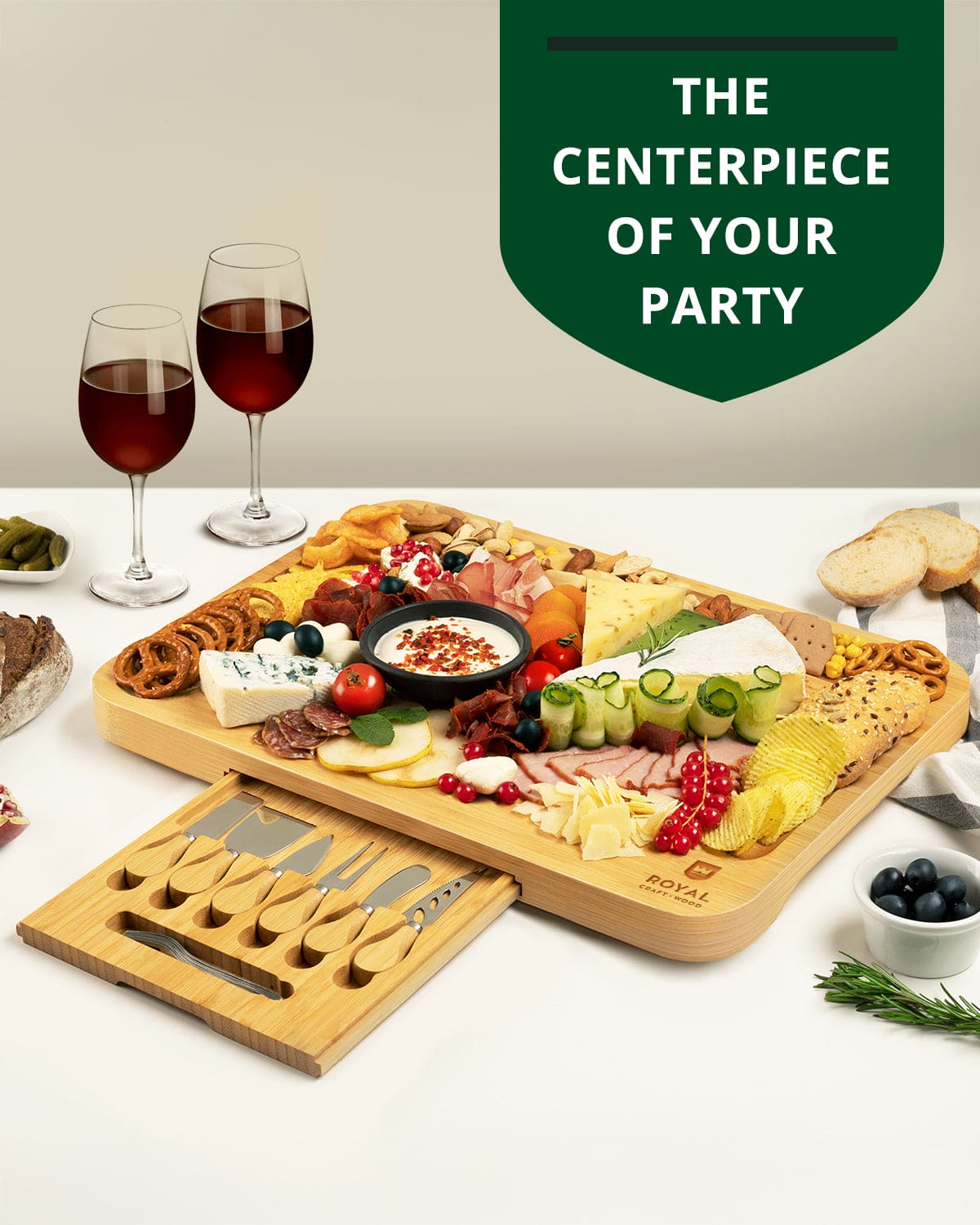 Royal Craft Wood Cheese Board - Thumbnail 5