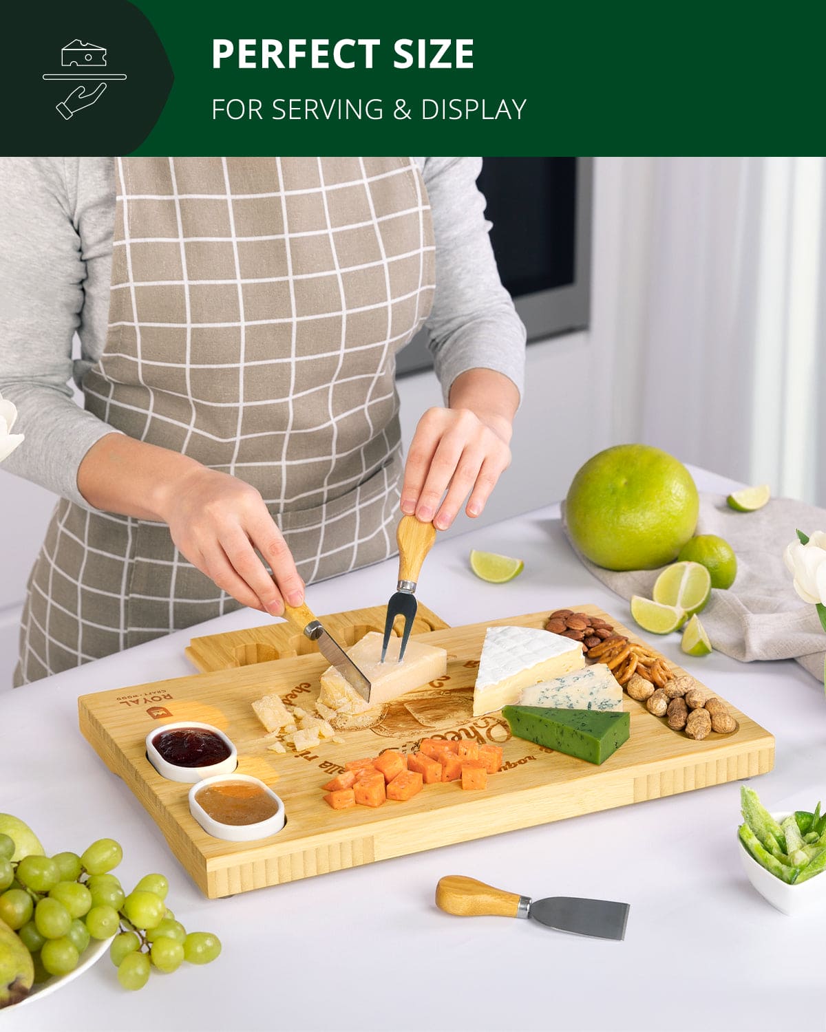 Cheese Board Set with Knives - Thumbnail 4
