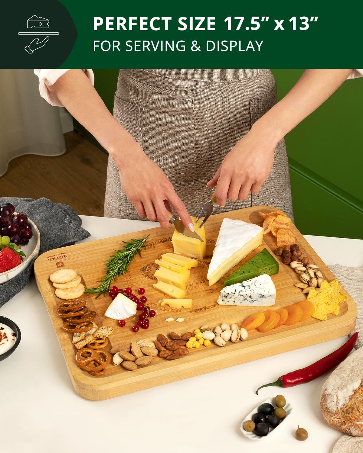 Royal Craft Wood Cheese Board - Thumbnail 5
