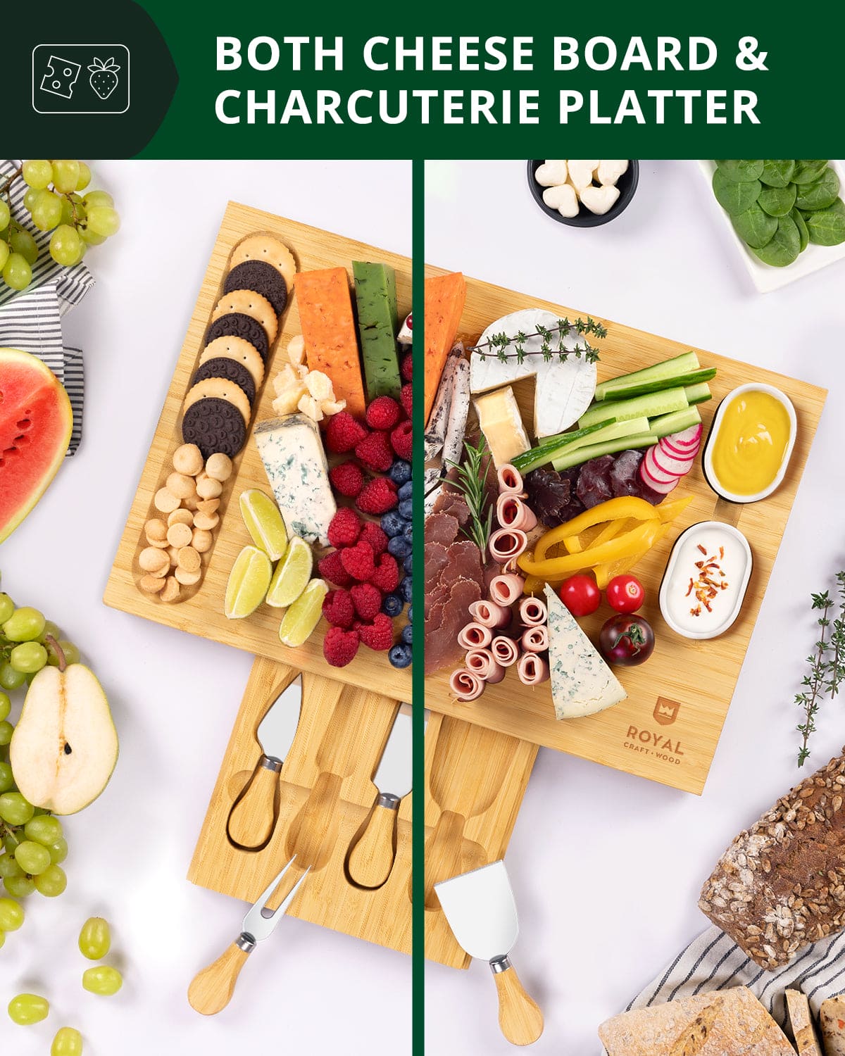 Cheese Board Set with Knives - Thumbnail 5