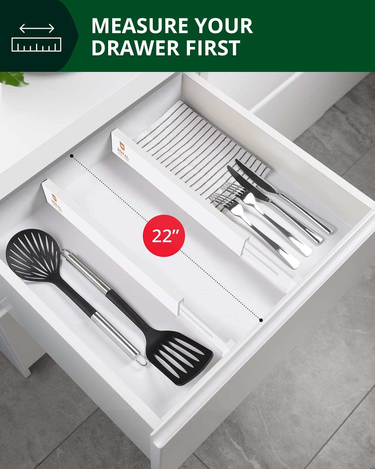Royal Craft Wood Drawer Dividers - Thumbnail 5