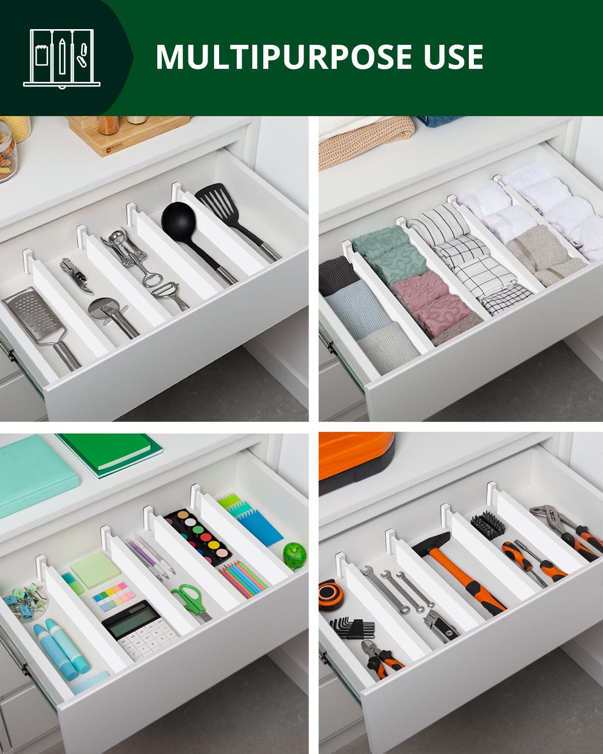 Royal Craft Wood Drawer Dividers - Thumbnail 4