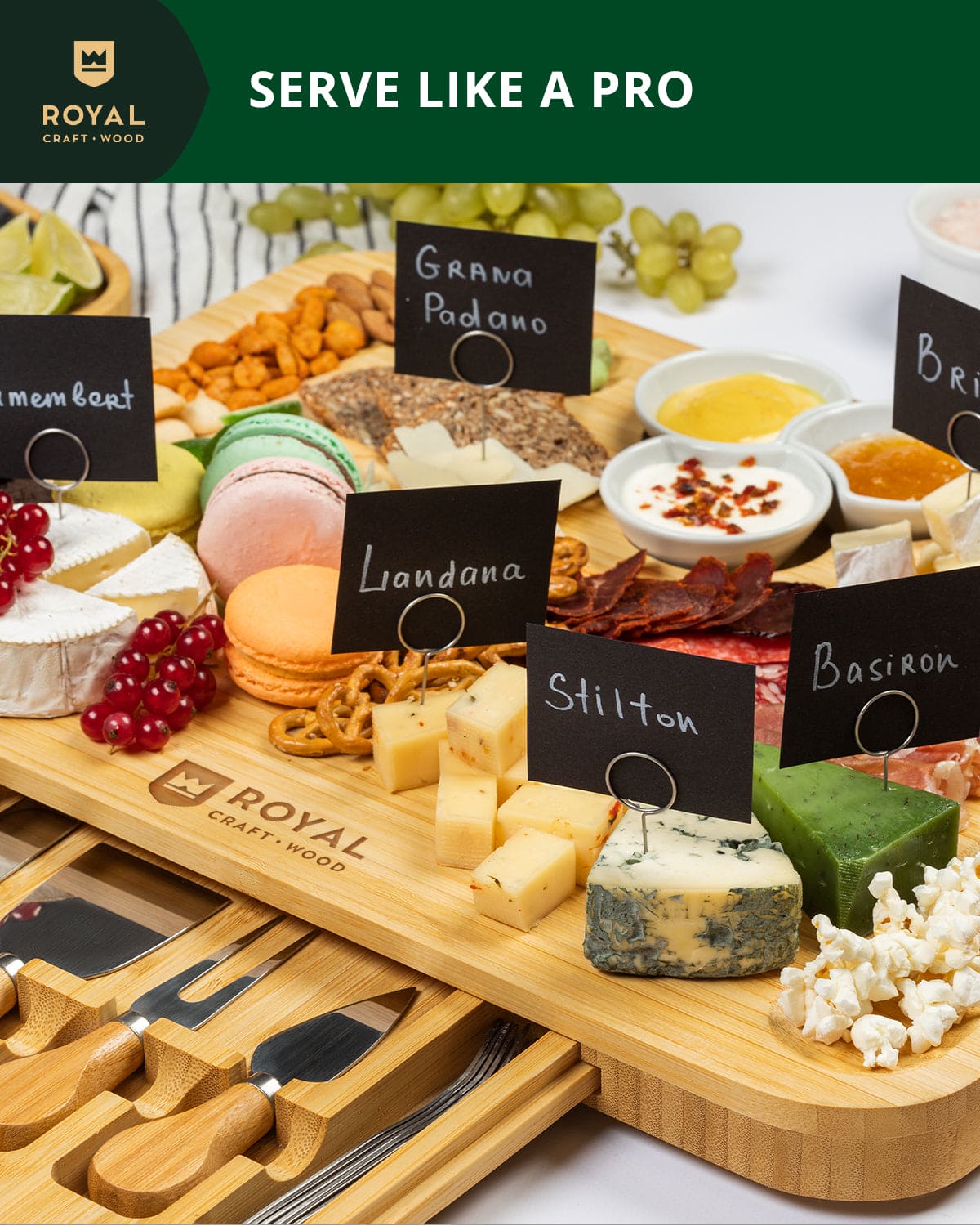 Royal Craft Wood Cheese Board - Thumbnail 4