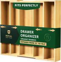 Utensil Drawer Organizer, Natural (5 Slots)