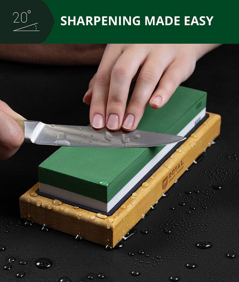 Professional Knife Sharpening Whetstone Kit Set Includes 2