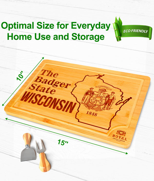 Wisconsin Cutting Board, 15x10