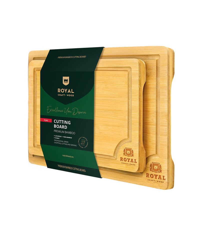 Set of 2 bamboo cutting boards