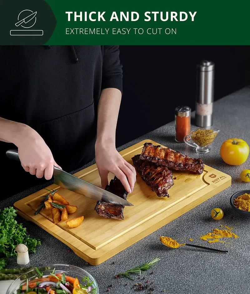 Royal Craft Wood Bamboo Cutting Board with State Artwork 