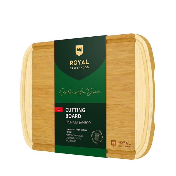 Royal Craft Wood Bamboo Cutting Board (S, 12”x8”)