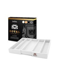 Utensil Drawer Organizer, White (5 Slots)