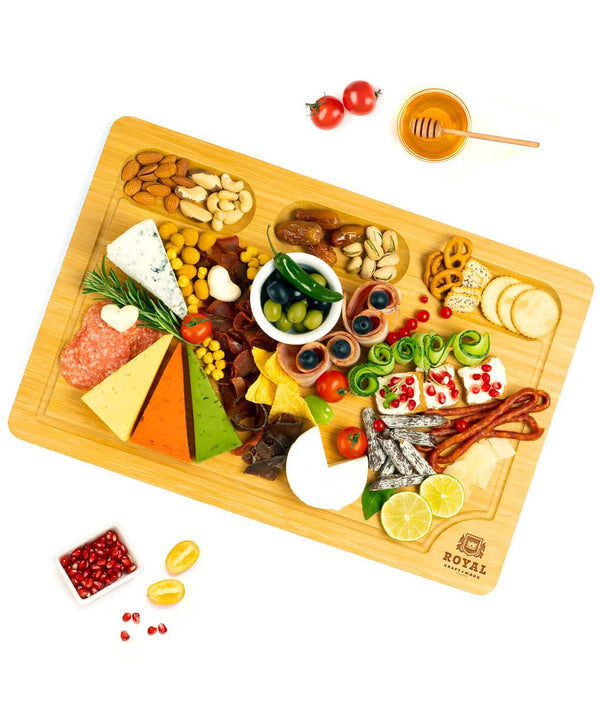 Royal Craft Wood Cutbosets Organic Bamboo Cutting Board with Juice Groove &  Reviews