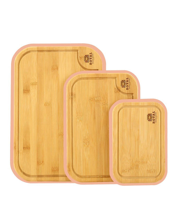 Cutting Board Wood Set 3 PCS Pink